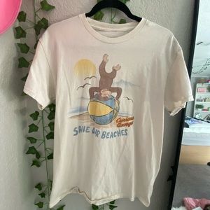 PacSun Curious George Oversized Tee